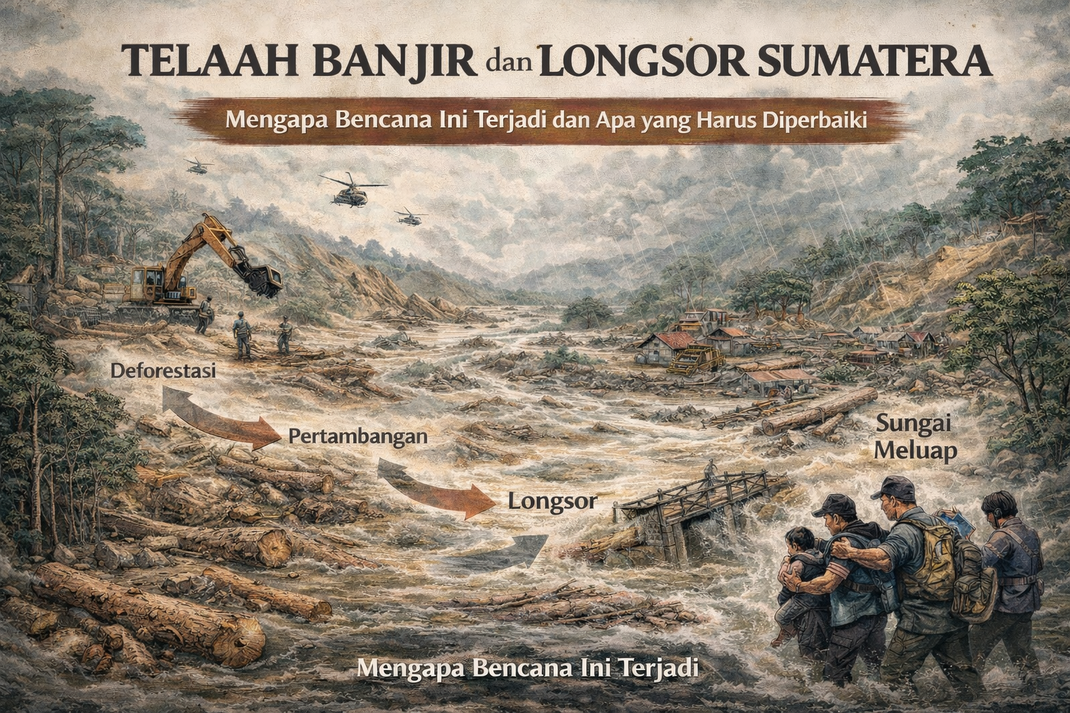 Telaah Banjir dan Longsor di Sumatera: Tinjauan Ekologi Manusia