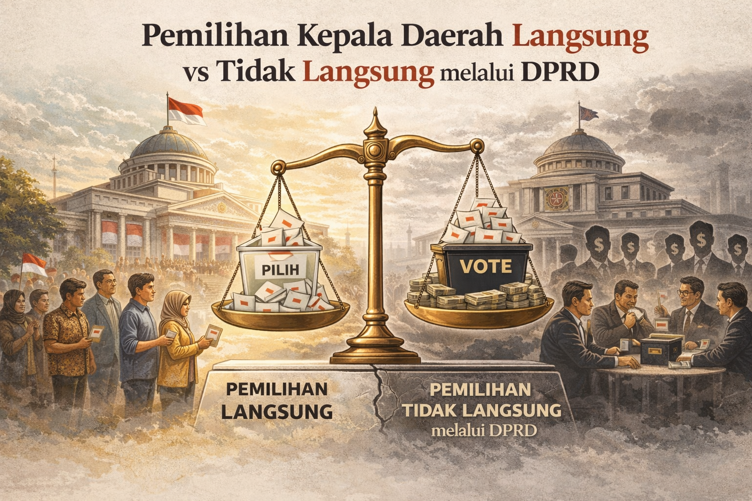 Menalar Pemilihan Kepala Daerah Langsung VS Tidak Langsung Pilkada Langsung VS Tidak Langsung